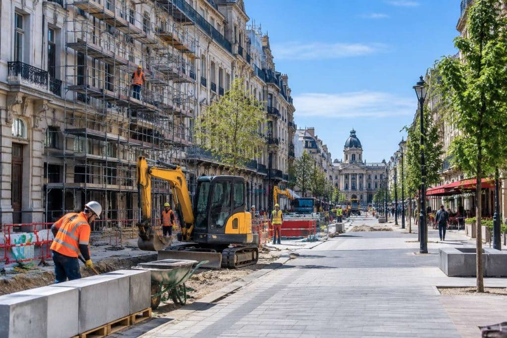 Rénovation du centre-ville en cours autour de l’avenue de la République